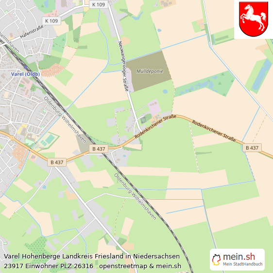 Varel Hohenberge  Lageplan